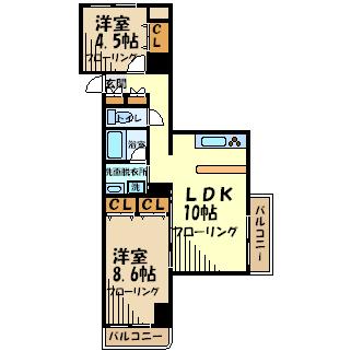 スプルースつつじヶ丘 602号室 間取り