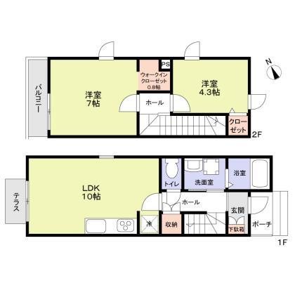 エムキース国領AB 間取り