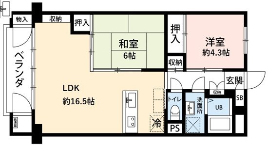 狛江ハイタウン　2号棟 間取り