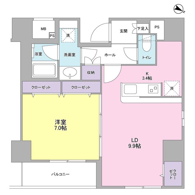 ディクオーレ仙川 401号室 間取り