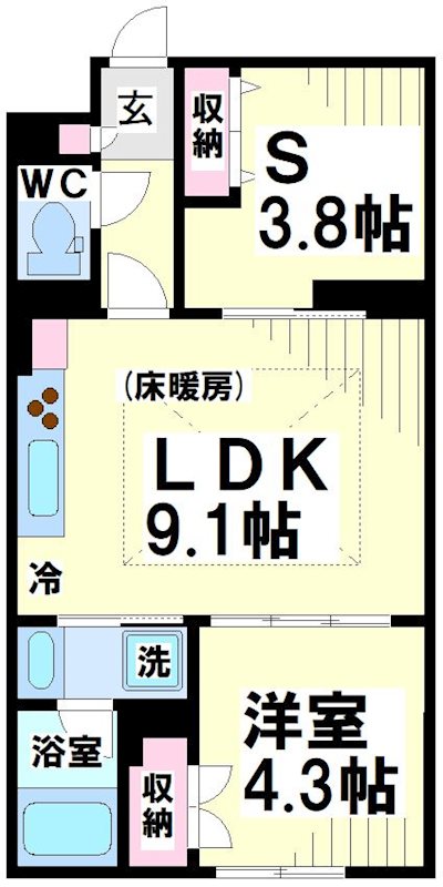 ラクラス中野南台 間取り