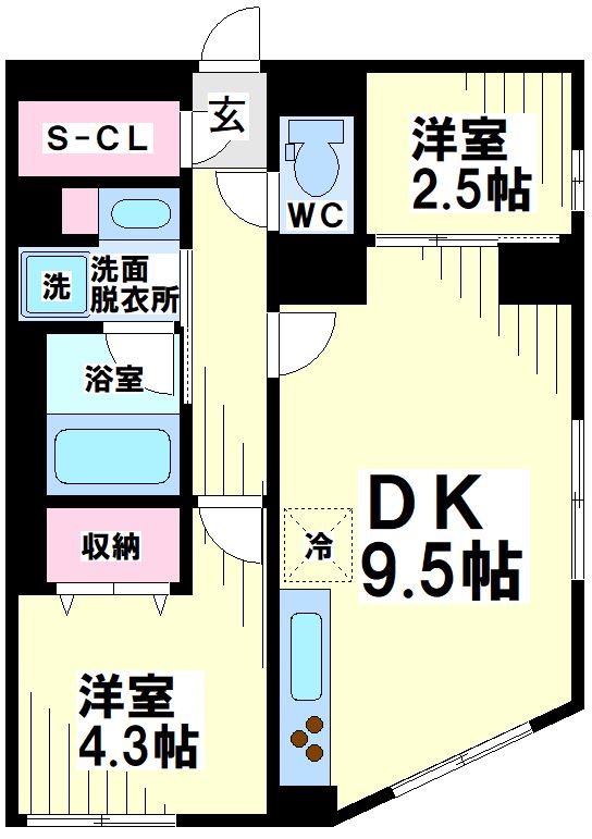 ラクラス中野南台 間取り