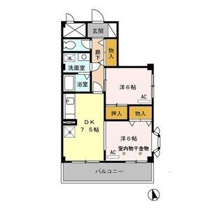 エクセル八雲台（1LDK表記） 間取り