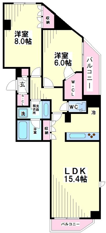 ファレール笹塚Ⅱ 間取り