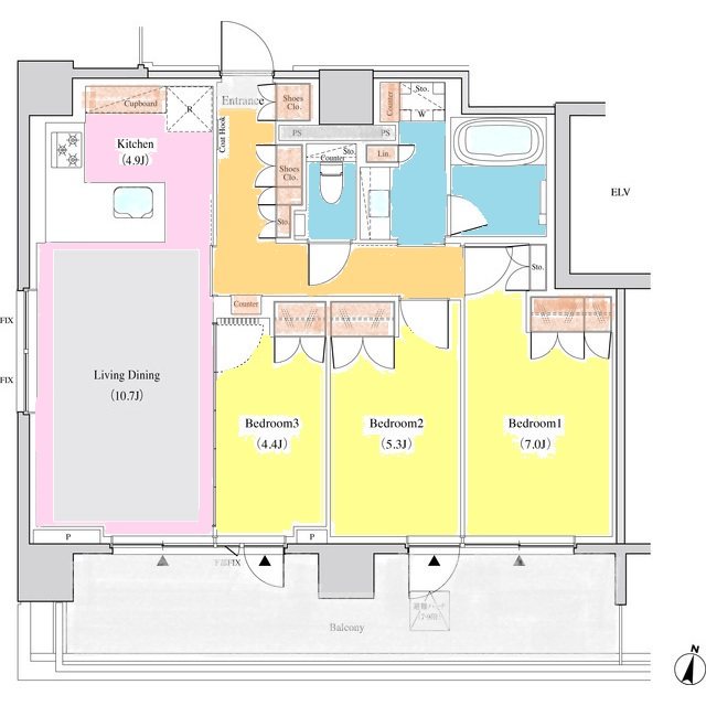 ザ・パークハビオ代々木 間取り