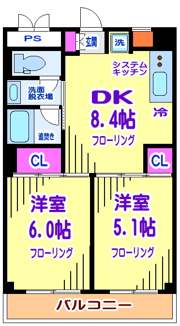 M＆M 400号室 間取り