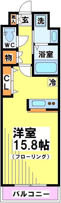 S-Pion SENGAWA（エスピオン仙川） 202号室 間取り