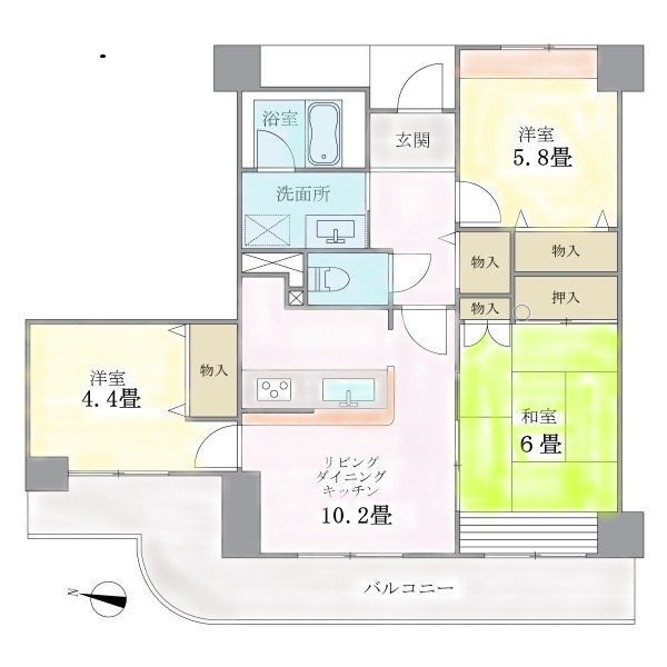 ハイムローゼ 間取り図
