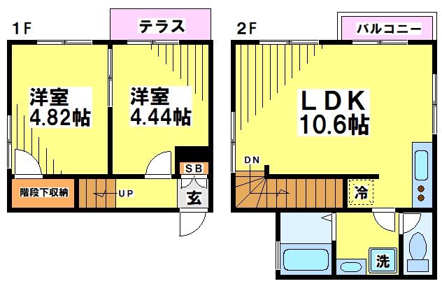 フォレストーネ F号室 間取り