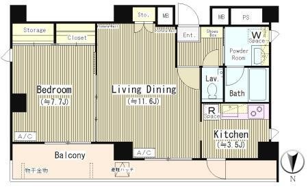 Court Hatsudai 間取り