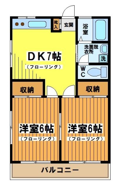 シオダハイツ　B棟 間取り