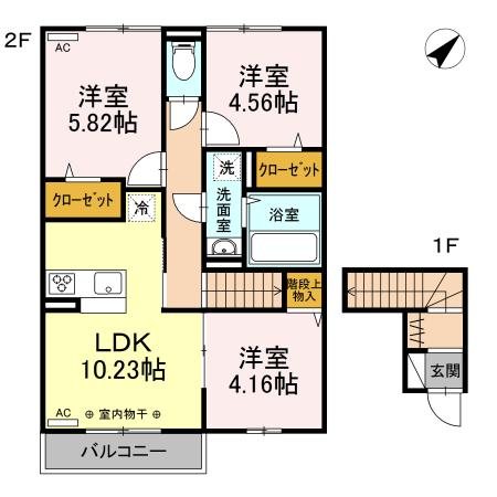 aise village 202号室 間取り