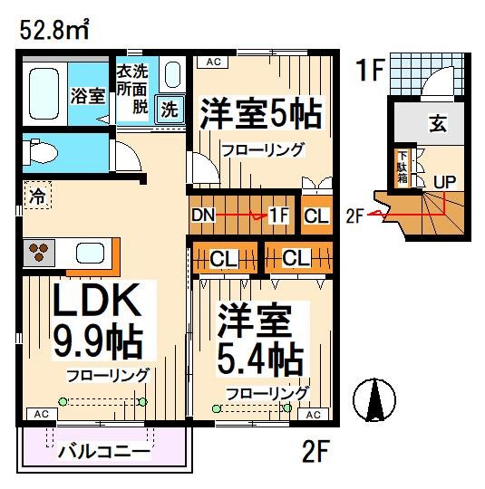 アンソレーユK  間取り