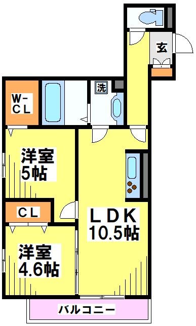 オーヴェスト深大寺 302号室 間取り