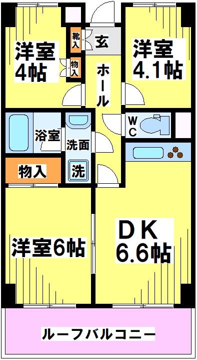 ライオンズマンション調布駅南 間取り