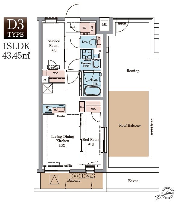 LUMINOUSつつじヶ丘（D3タイプ） 間取り