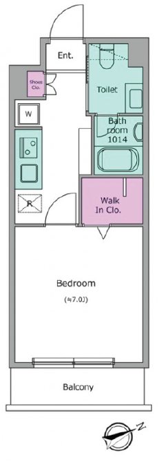 レジディア調布 103号室 間取り
