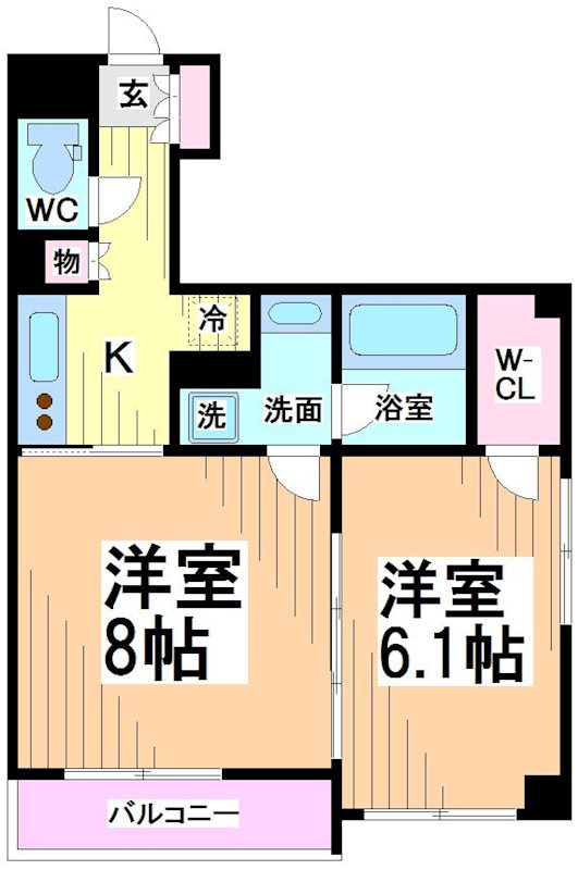 ルクレ代田橋　 間取り