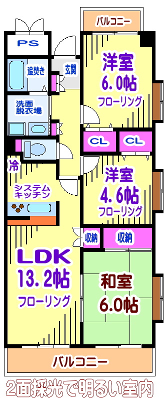 クレール仙川 401号室 間取り