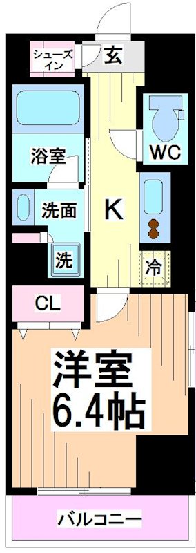 レジディア笹塚Ⅲ  間取り