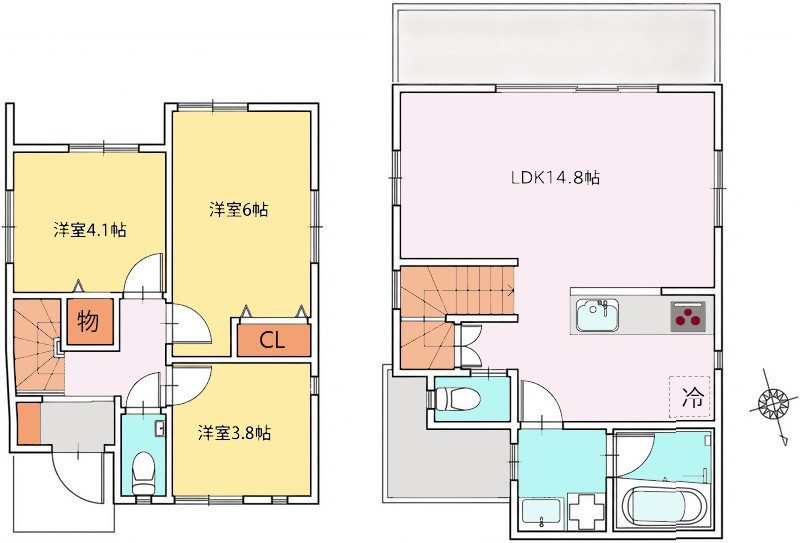 下高井戸4丁目戸建て 間取り