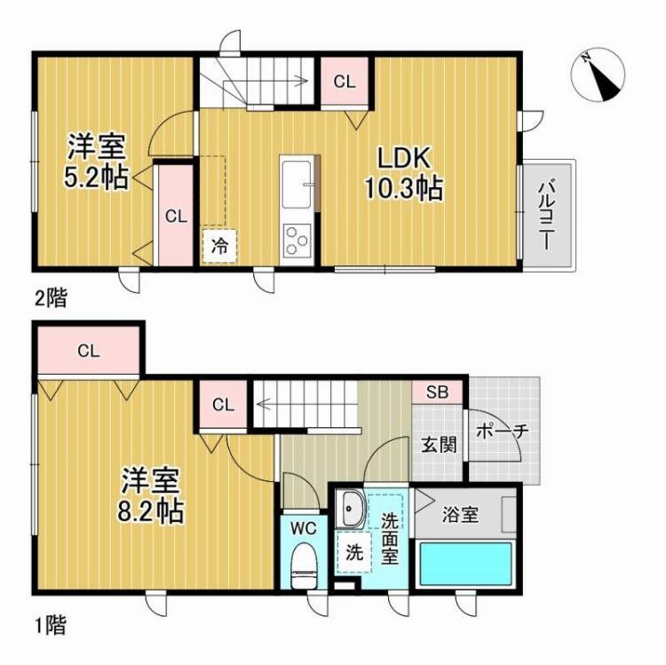 調布市入間町1丁目アパート＝再契約型賃貸＝ 間取り
