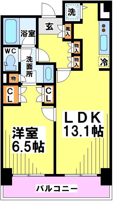 パーク・ノヴァ調布＝再契約型賃貸＝ 505号室 間取り