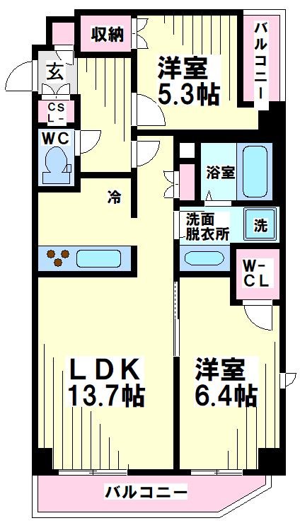 ファレール笹塚Ⅱ 間取り