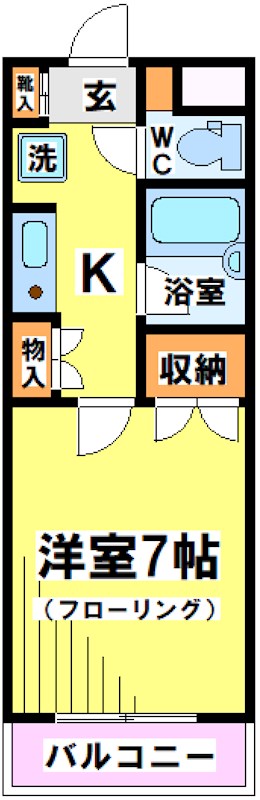 エクセラージュ 107号室 間取り