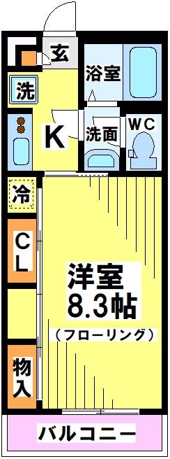 リブリ・国領 103号室 間取り