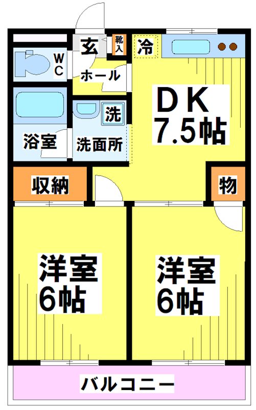 サンモール調布 203号室 間取り