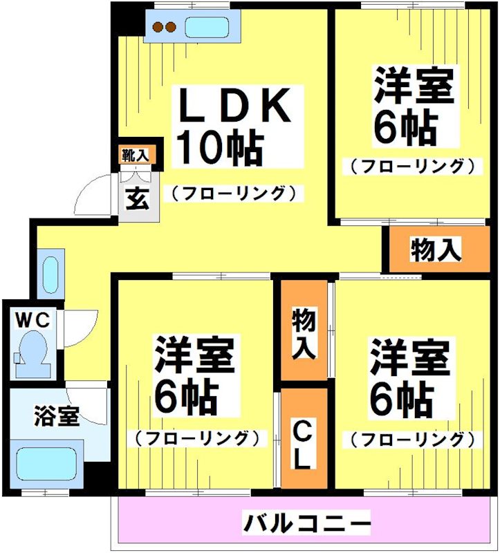 調布第2コーポラス＝再契約型賃貸＝ 間取り