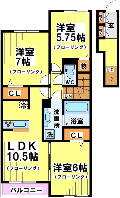 グランドステージⅡ 203号室 間取り