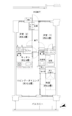 レヴィールつつじヶ丘 404号室 間取り