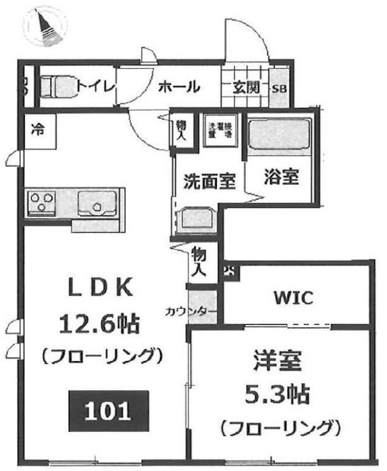 ウィステリアガーデン 101号室 間取り