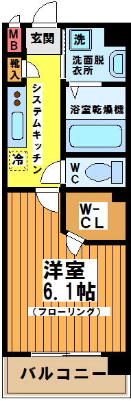 プランタニエ仙川 305号室 間取り
