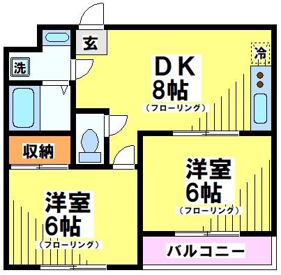 ルサンミル 103号室 間取り