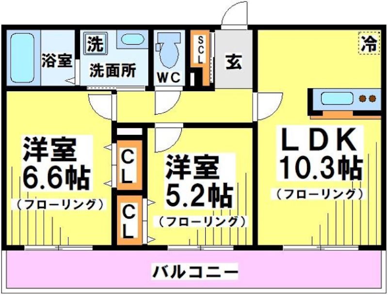 THE Uranus（ジ・ウラヌス） 201号室 間取り