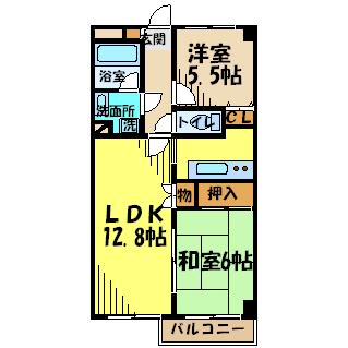 ベルグレイス八雲台 200号室 間取り