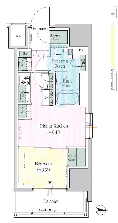 ワンルーフレジデンス中野南台 間取り