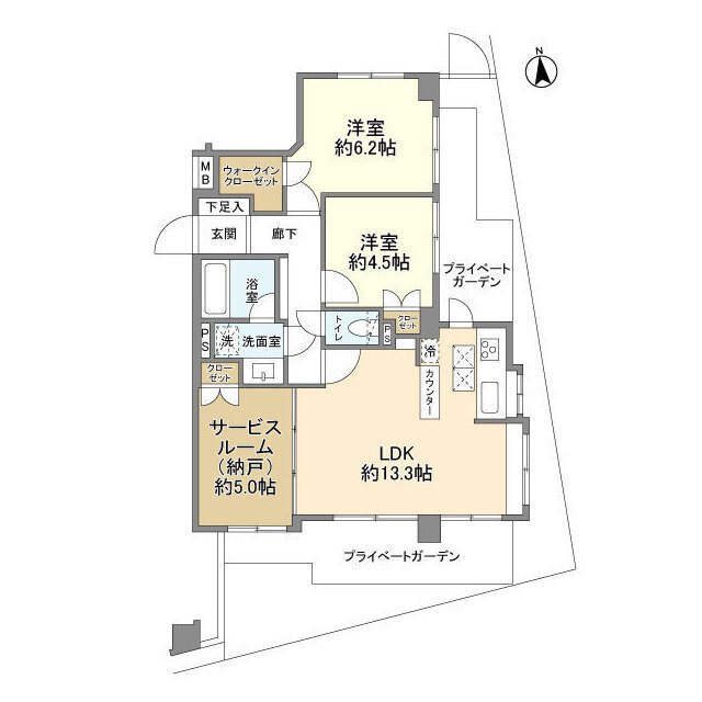 スターロワイヤル調布 103号室 間取り