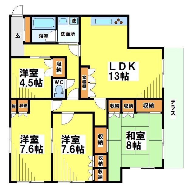 エステート武蔵野 間取り