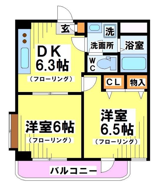 シャンブルＰＫ 間取り