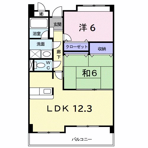 パークエレガンスＫT 105号室 間取り
