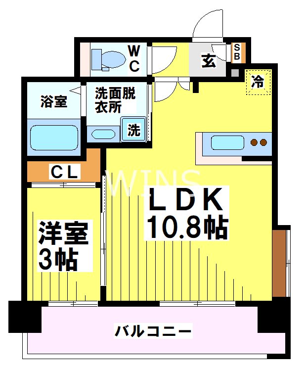 福岡県福岡市博多区千代１丁目 間取り