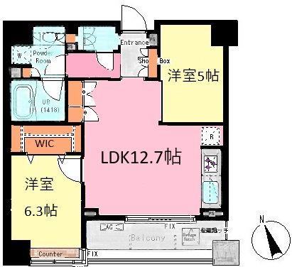 パークキューブ代々木富ヶ谷 間取り