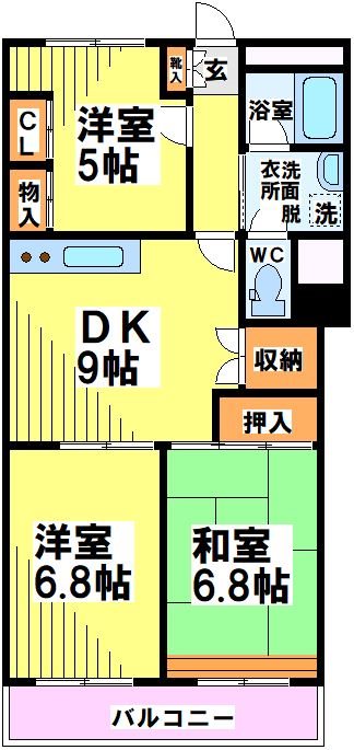 グランメール成城 間取り図