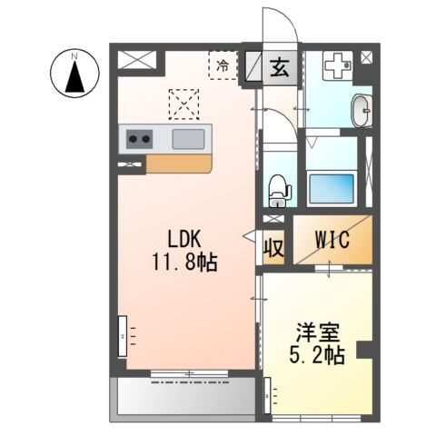 アクア 201号室 間取り