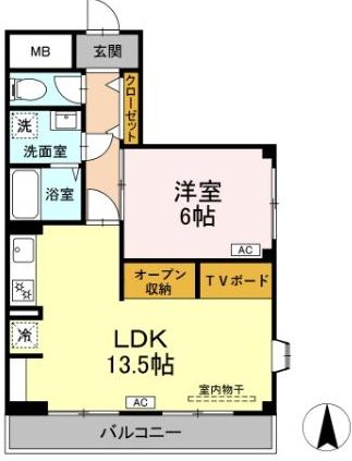 エクセル八雲台（1LDK表記） 101号室 間取り