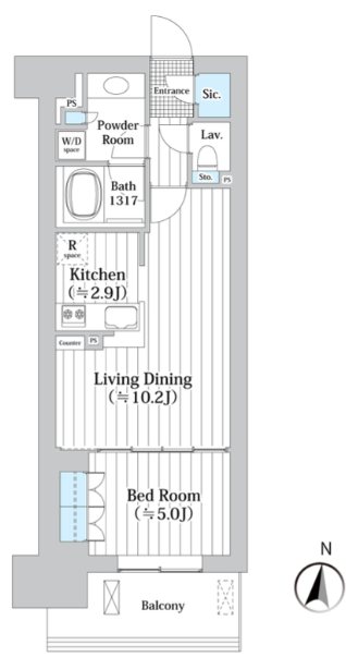アビティグランデ砧　B棟 303号室 間取り